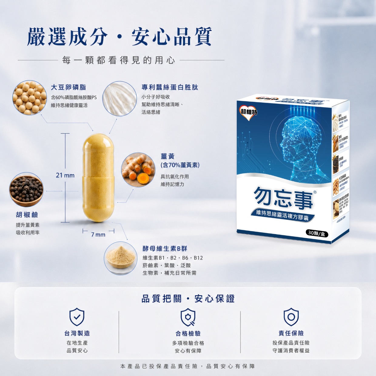 勿忘事<sup>®</sup> 維持思緒靈活複方膠囊