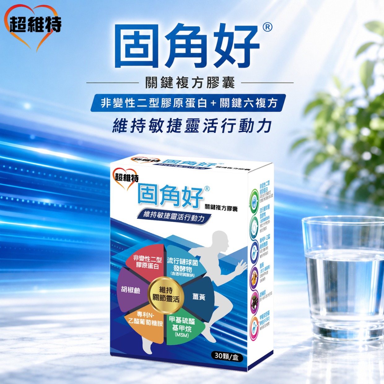 固角好<sup>®</sup> 維持敏捷靈活行動力關鍵複方膠囊