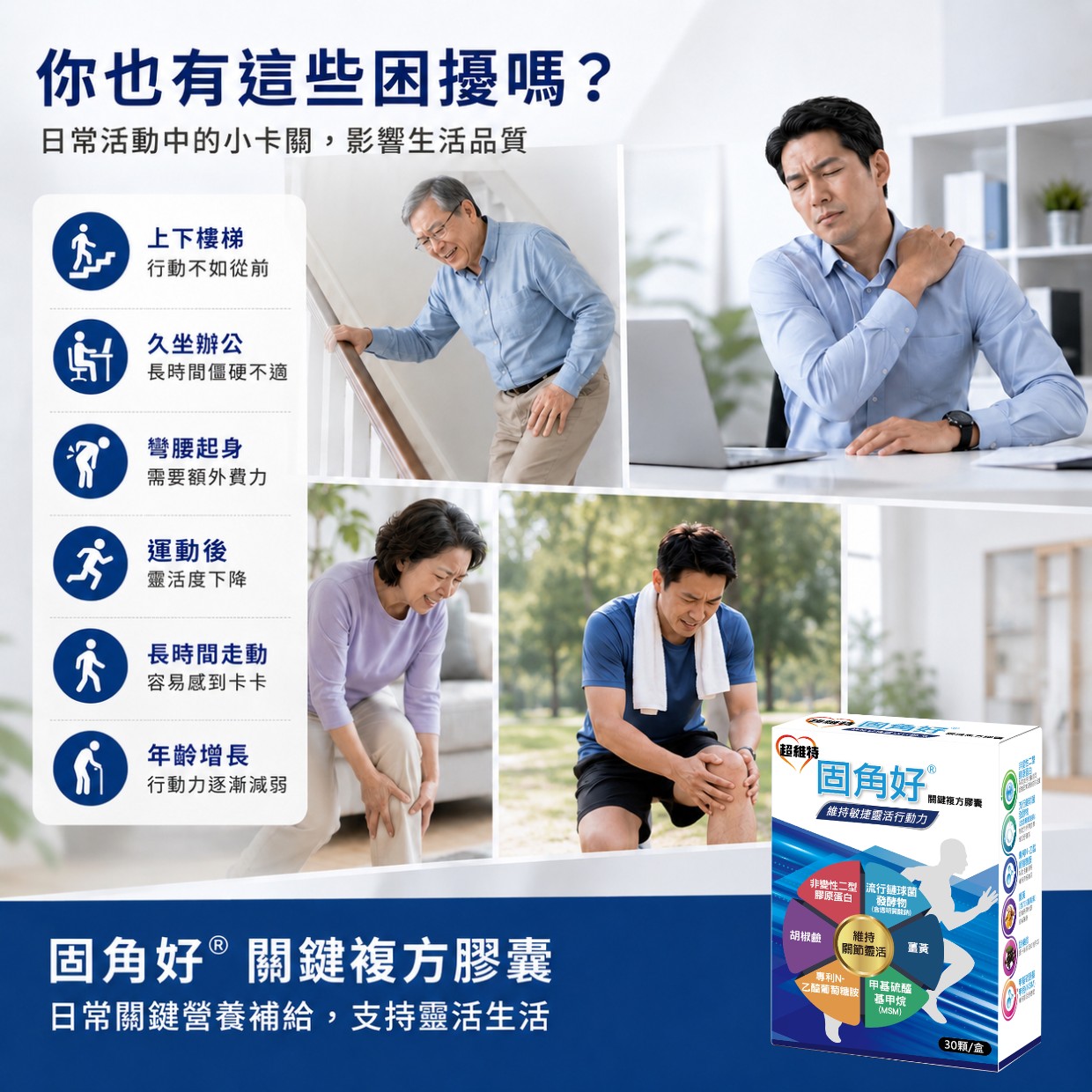 固角好<sup>®</sup> 維持敏捷靈活行動力關鍵複方膠囊